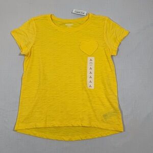 Old Navy Kids Bright Yellow Heart Tee